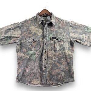Vintage Rattlers Brand Men's XL Camouflage Heavy Shirt 100% Cotton Made In USA